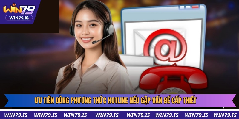 Ưu tiên dùng phương thức Hotline nếu gặp vấn đề cấp thiết